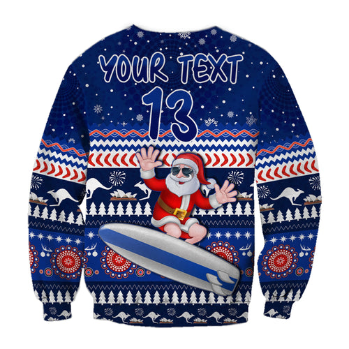 custom-text-and-number-australia-christmas-sweatshirt-aussie-aboriginal-santa-claus-is-surfing-with-kangaroo