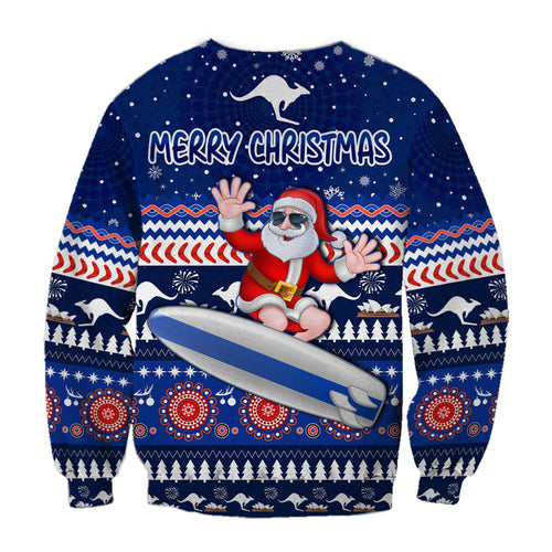 australia-christmas-sweatshirt-aussie-aboriginal-santa-claus-is-surfing-with-kangaroo