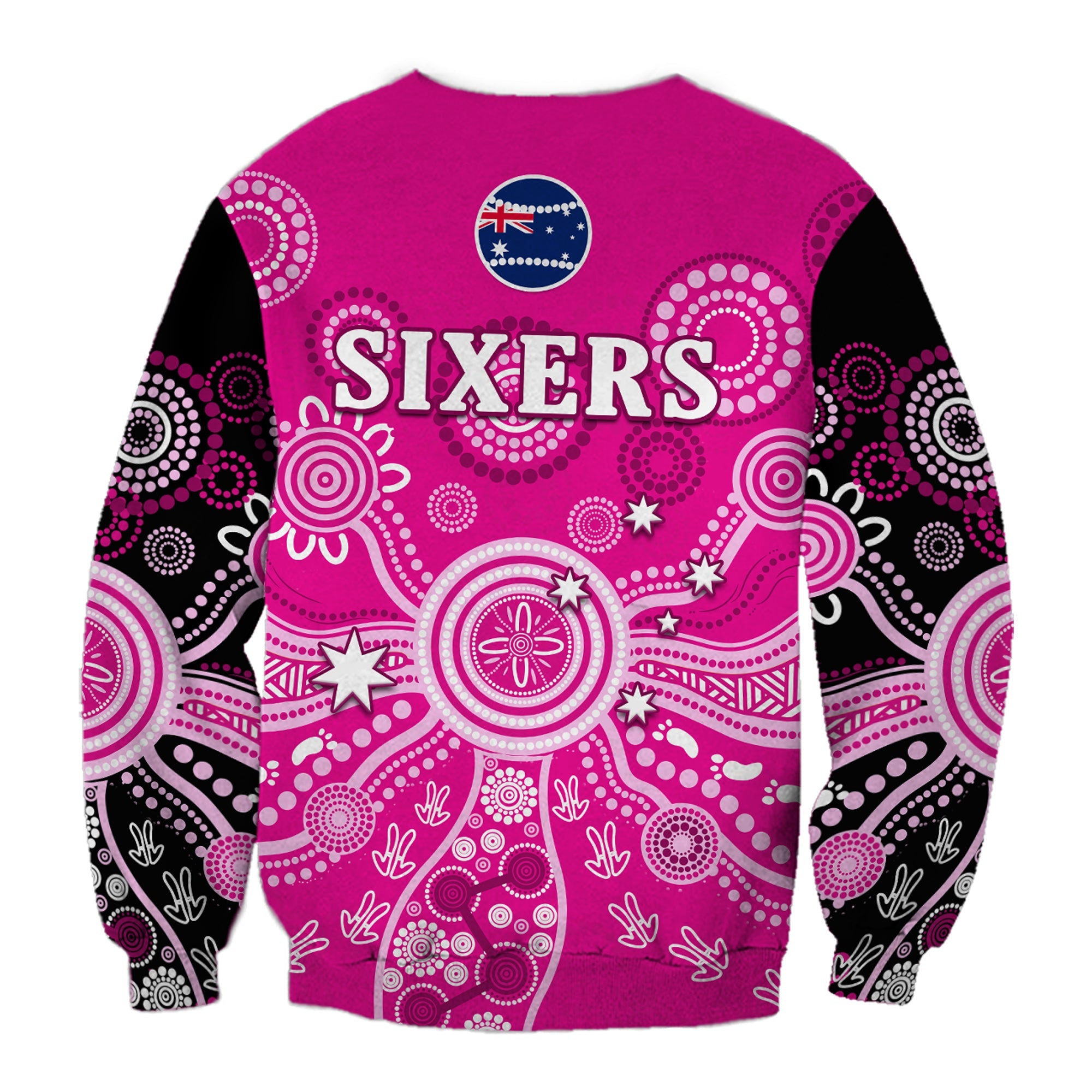 sydney-sixers-sweatshirt-cricket-indigenous-australian-art-ver01
