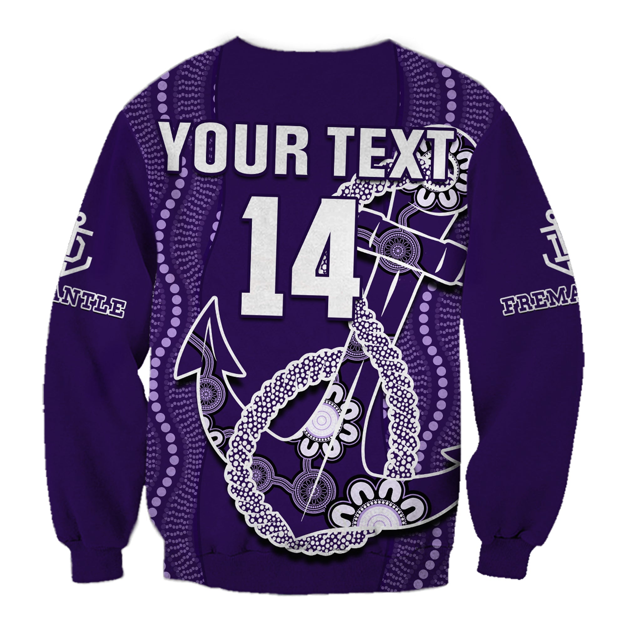 custom-text-and-number-dockers-football-sweatshirt-fremantle-anchor-mix-aboriginal-pattern-dynamic-style