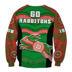 rabbitohs-rugby-sweatshirt-souths-1908-aboriginal-dot-painting-go-bunnies