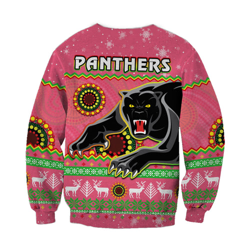 panthers-christmas-sweatshirt-aboriginal-pattern-penrith-pink-version