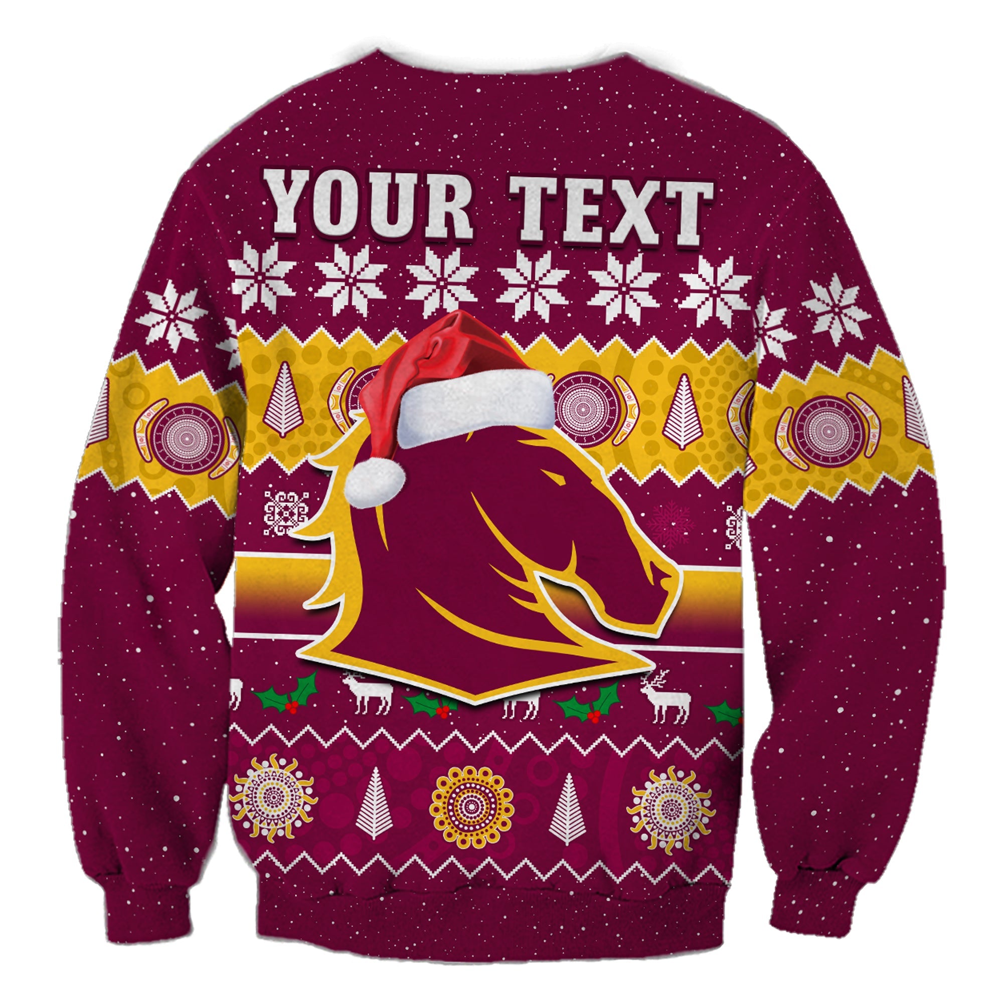 custom-personalised-broncos-christmas-sweatshirt-brisbane-aboriginal-art-merry-xmas