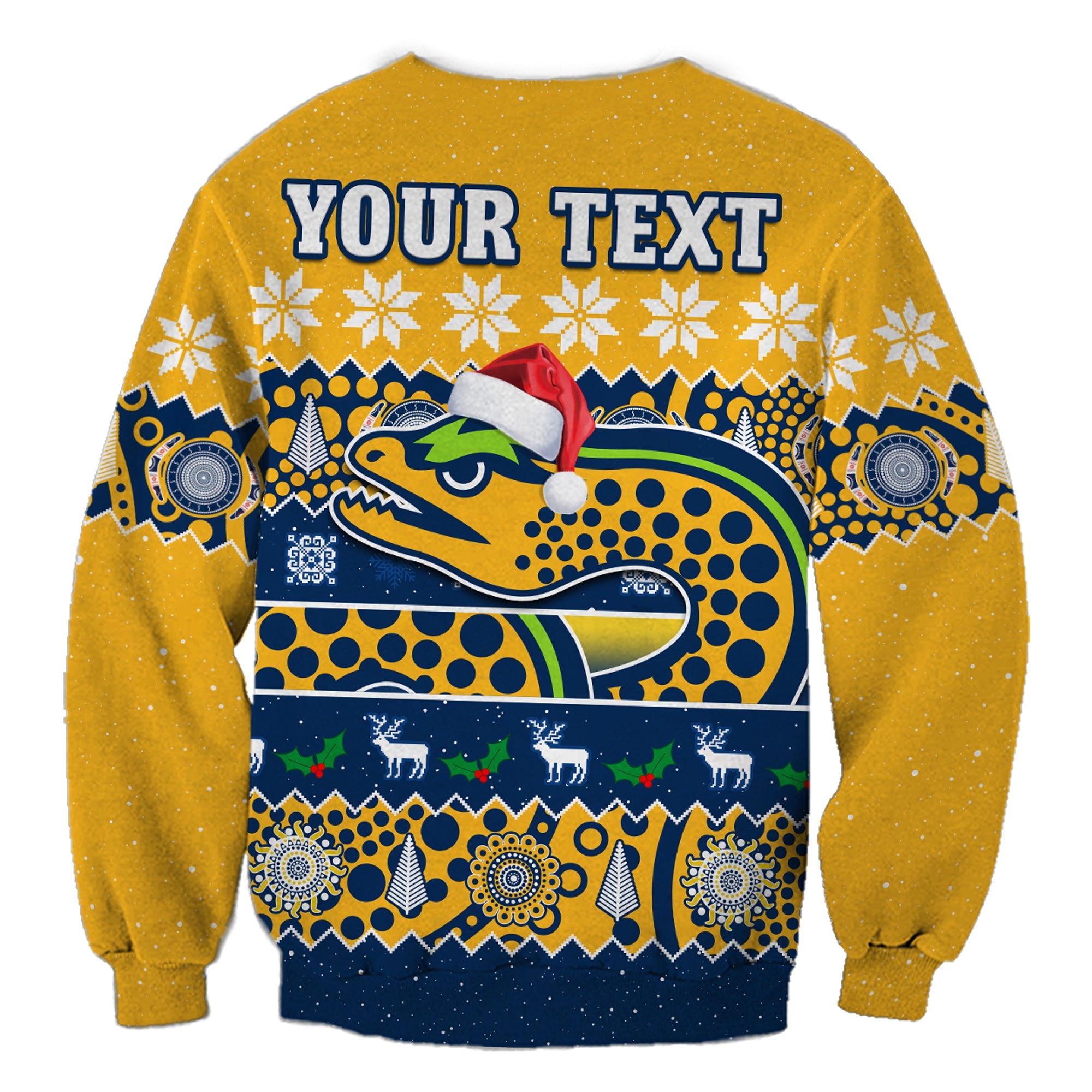 custom-personalised-parramatta-eels-christmas-sweatshirt-parra-aboriginal-art-merry-xmas