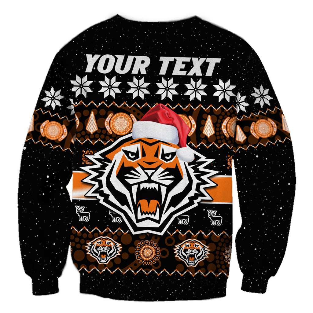 custom-personalised-wests-tigers-christmas-sweatshirt-aboriginal-art-merry-xmas