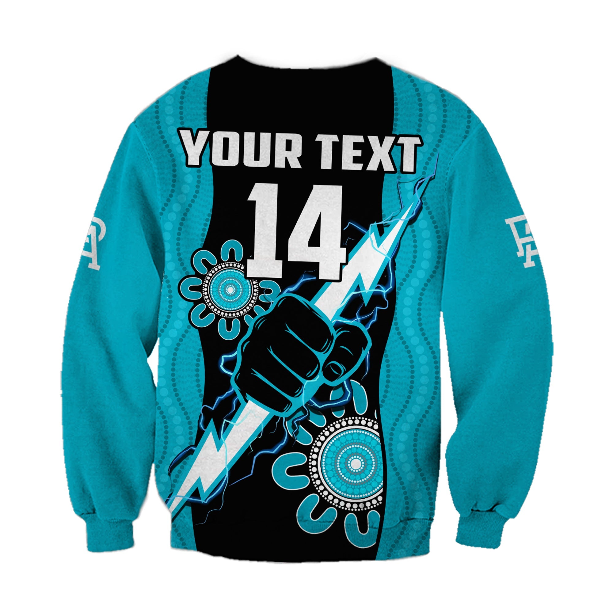 custom-text-and-number-port-adelaide-football-sweatshirt-power-thunder-hand-mix-aboriginal-dynamic