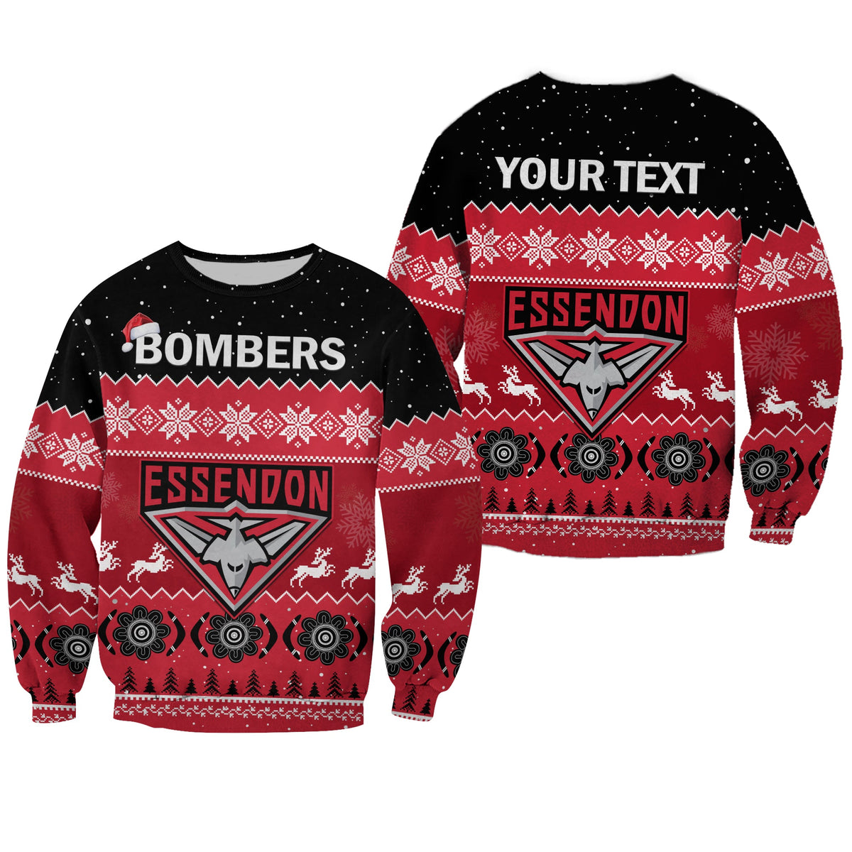 custom-personalised-essendon-football-sweatshirt-bombers-indigenous-merry-christmas