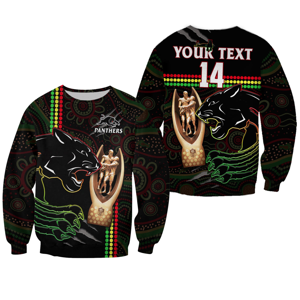 custom-text-and-number-panthers-rugby-sweatshirt-the-riff-2022-premiers-aboriginal-art