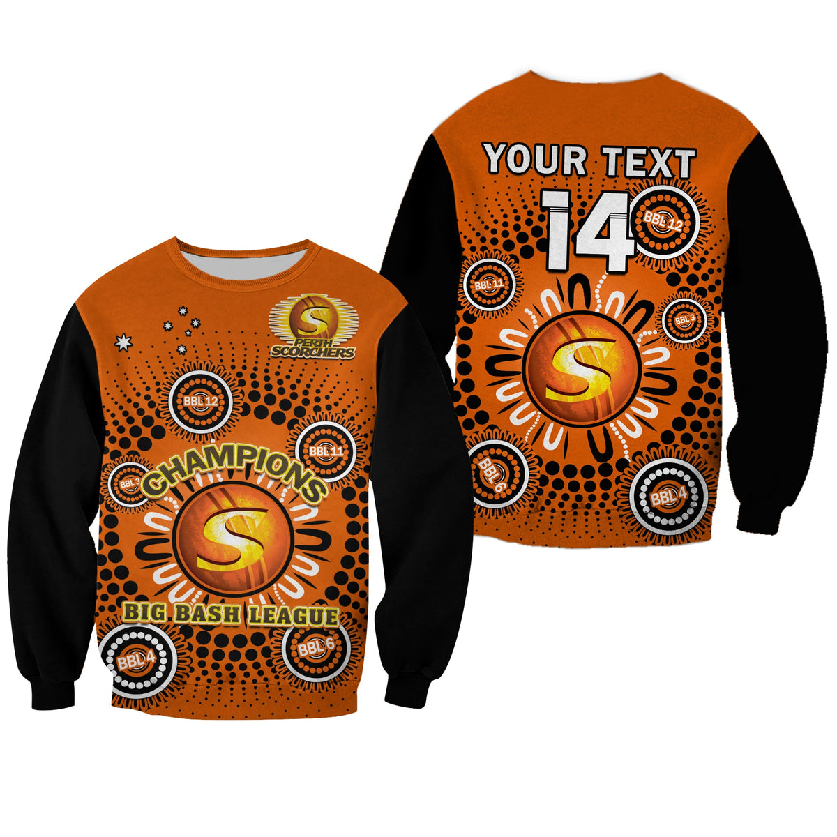 custom-text-and-number-perth-scorchers-cricket-sweatshirt-indigenous-5th-champions-bbl-proud