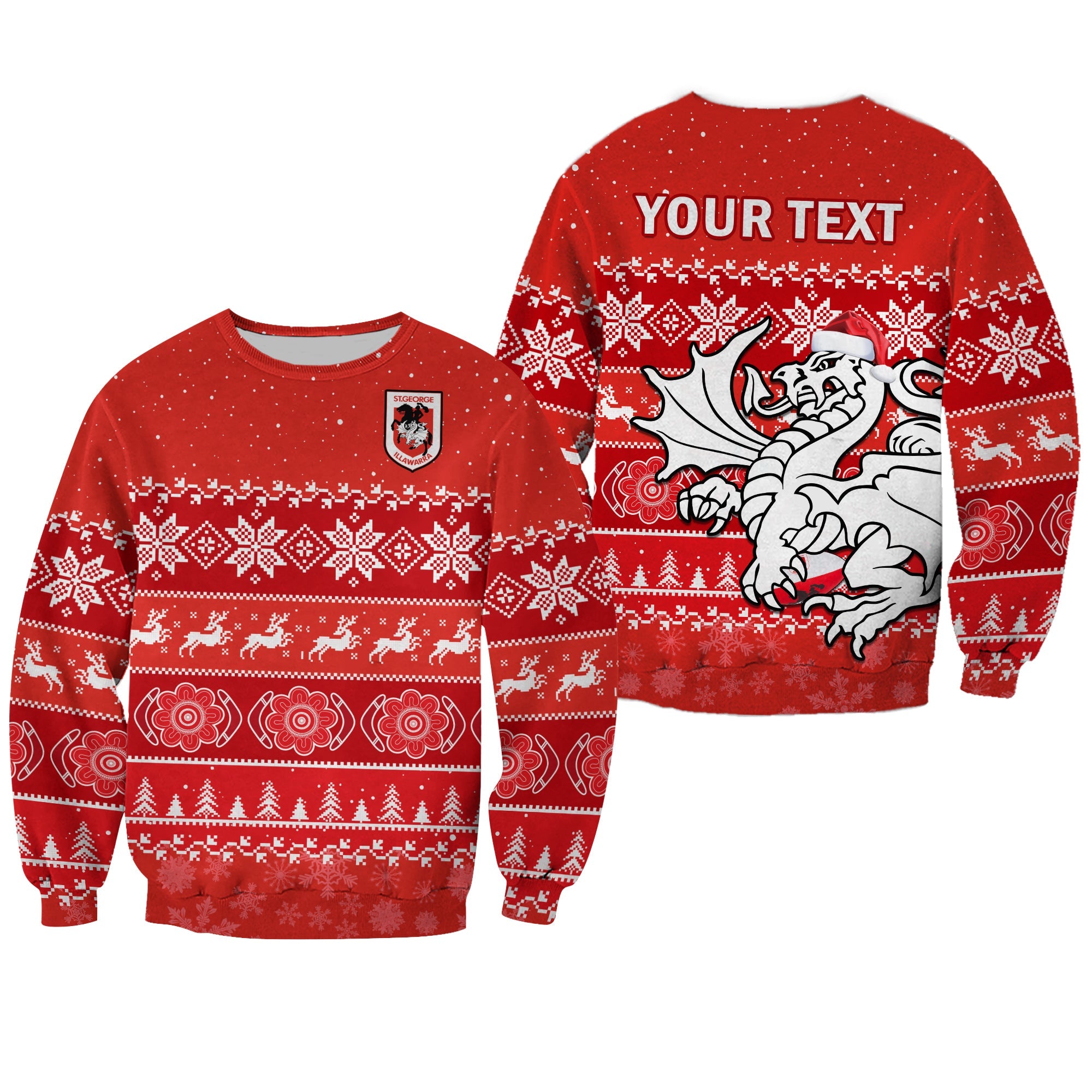 custom-personalised-dragons-rugby-sweatshirt-indigenous-st-george-illawarra-merry-christmas