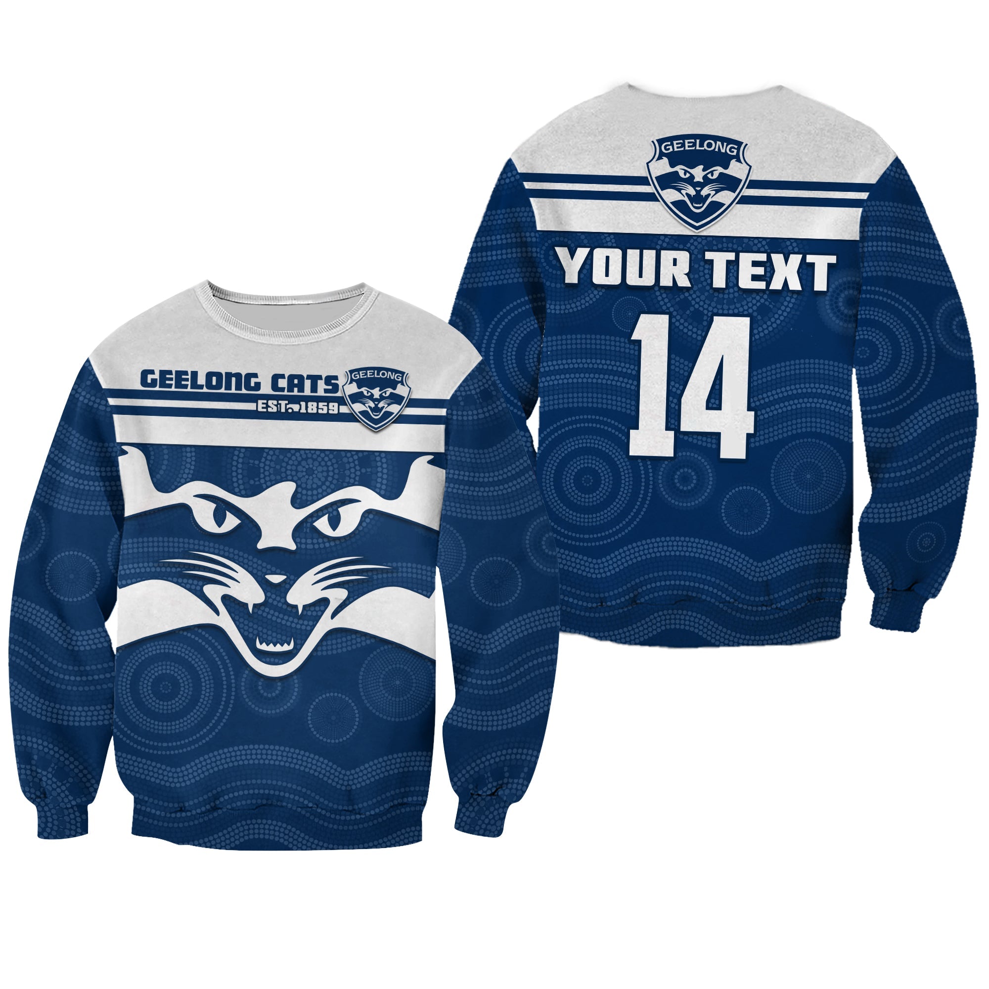 custom-text-and-number-cats-football-sweatshirt-geelong-est-1859-aboriginal-art