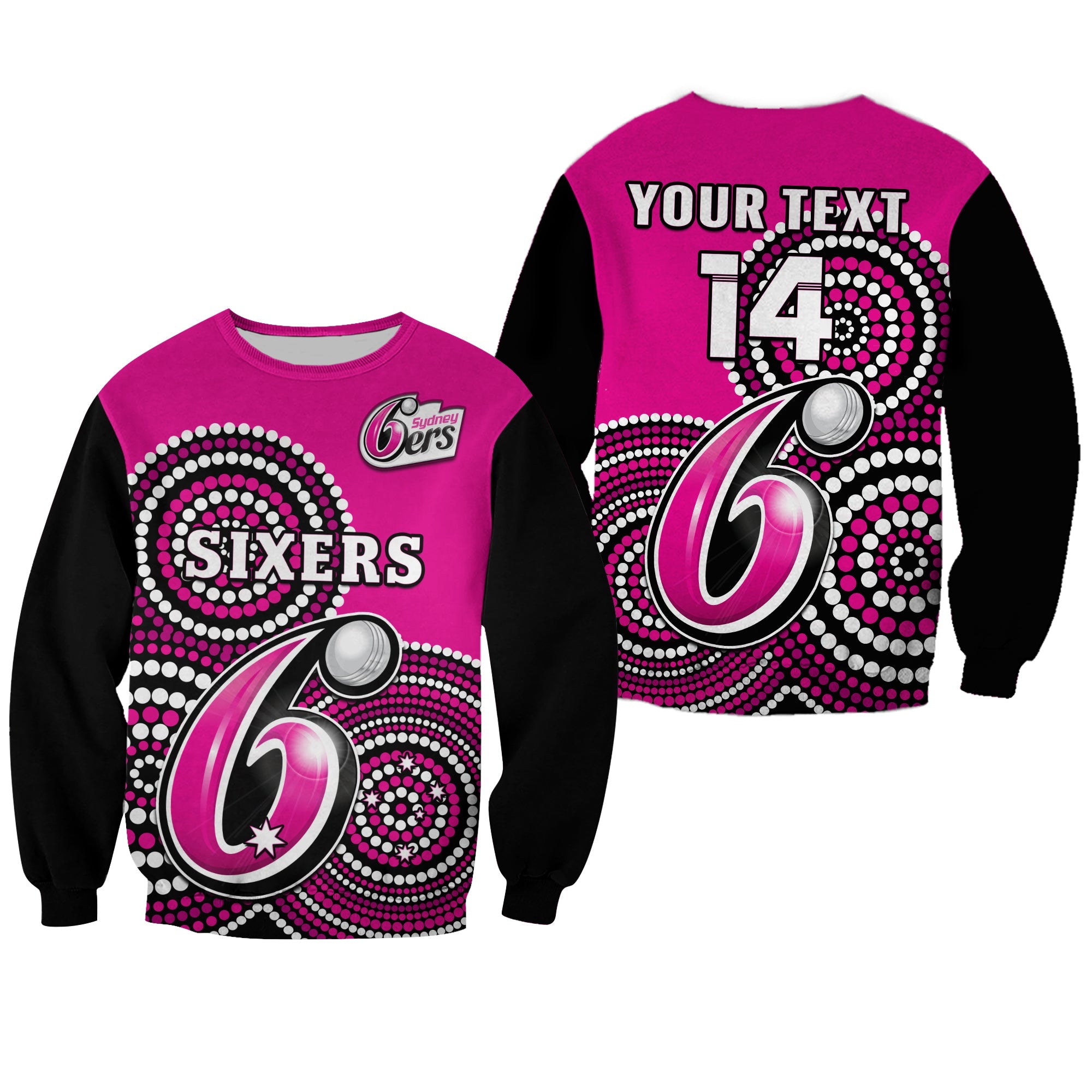 custom-text-and-number-sydney-sixers-cricket-sweatshirt-champions-bbl12-proud-indigenous-art