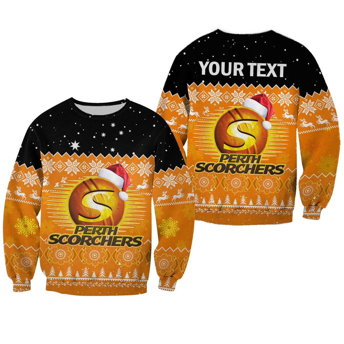 custom-personalised-perth-scorchers-cricket-sweatshirt-aboriginal-merry-christmas