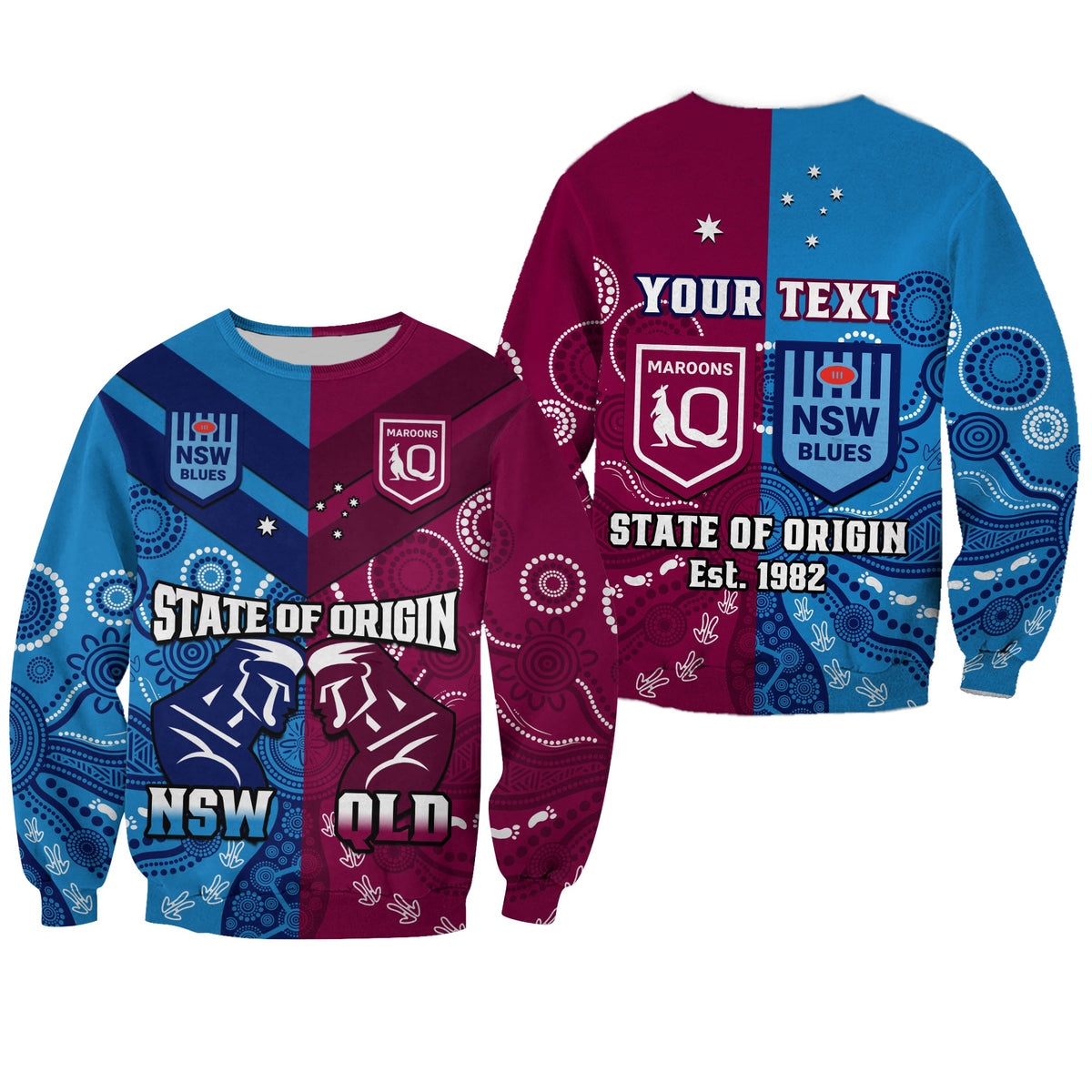 custom-personalised-qld-maroons-and-nsw-blues-rugby-sweatshirt-state-of-origin-indigenous