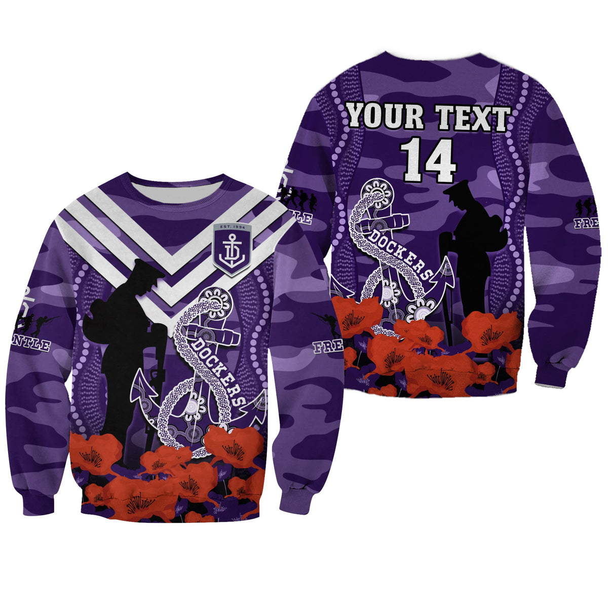 custom-text-and-number-dockers-football-anzac-2023-sweatshirt-aboriginal-mix-poppy-camouflage