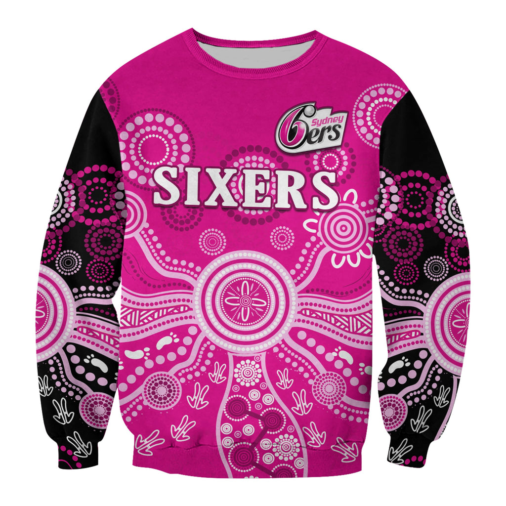 sydney-sixers-sweatshirt-cricket-indigenous-australian-art-ver01
