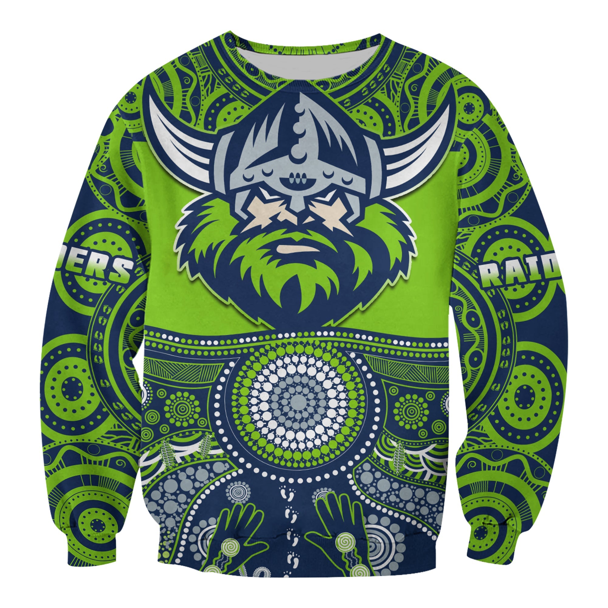 custom-text-and-number-raiders-rugby-sweatshirt-aboriginal-pattern