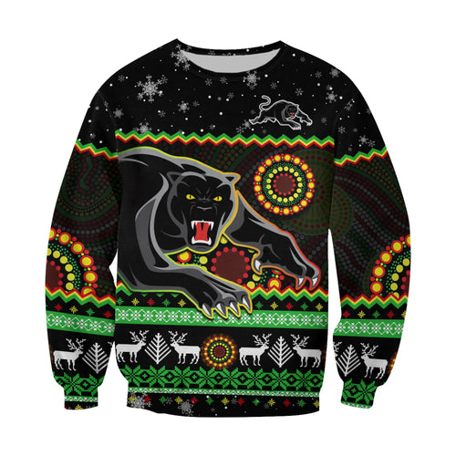 panthers-christmas-sweatshirt-aboriginal-pattern-penrith-black-version