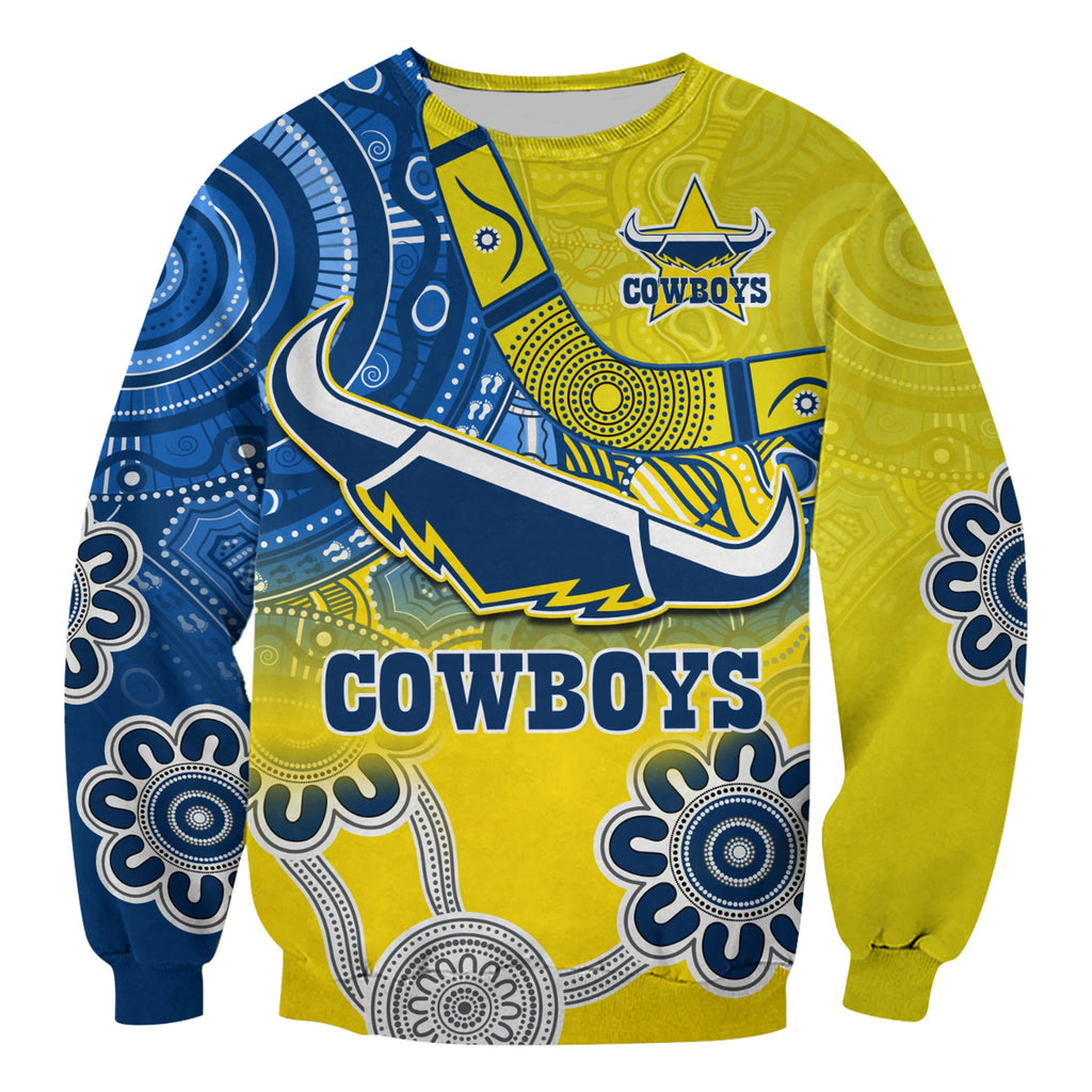 custom-text-and-number-cowboys-rugby-sweatshirt-aboriginal-boomerang-go-premiers-north-queensland
