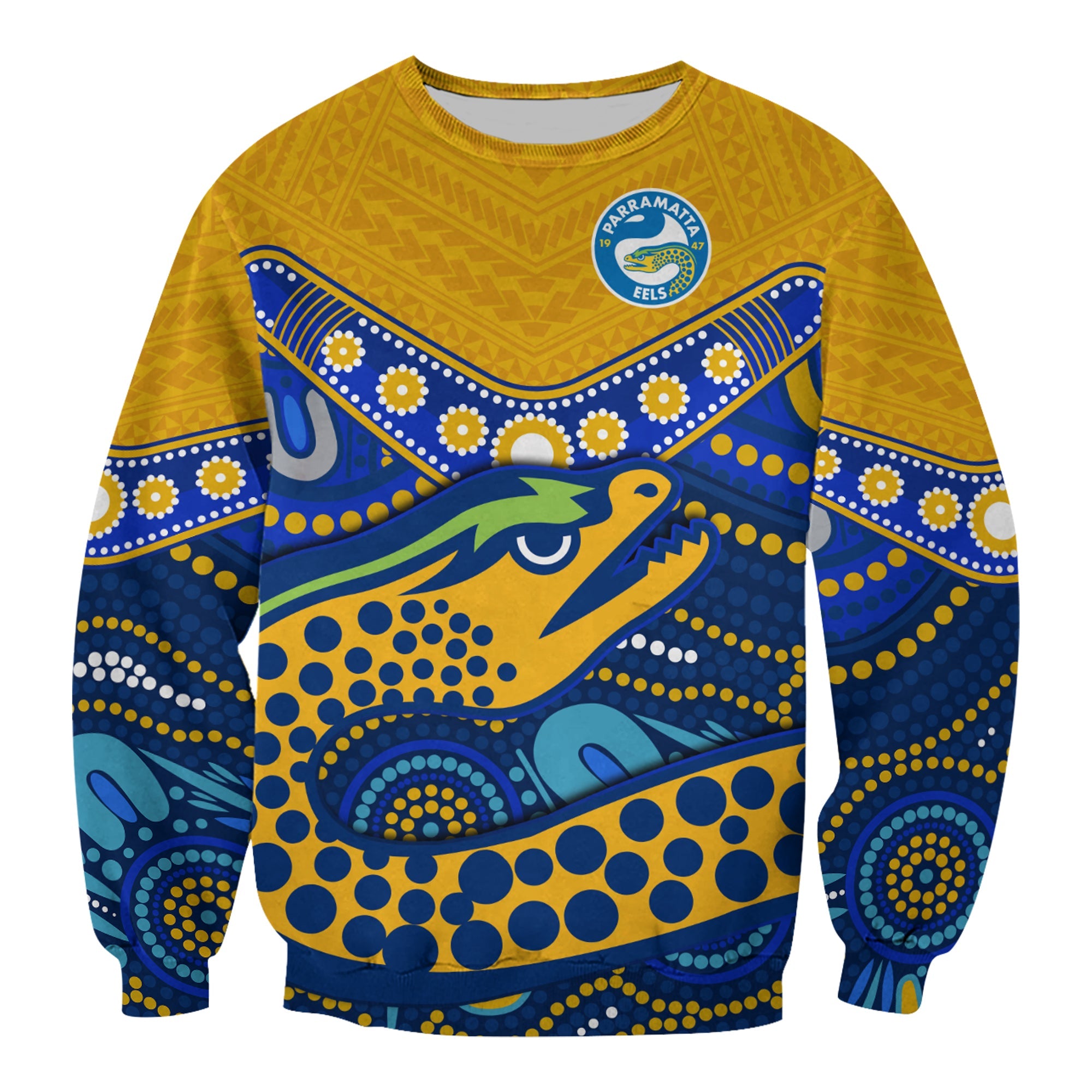 custom-text-and-number-eels-rugby-sweatshirt-aboriginal-and-polynesia-parramatta