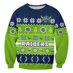 custom-personalised-raiders-christmas-sweatshirt-the-green-machine-aboriginal-art-merry-xmas