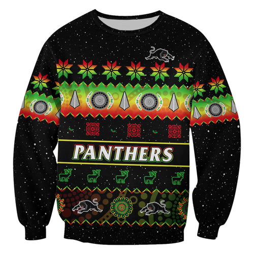 penrith-panthers-christmas-sweatshirt-the-riff-aboriginal-art-merry-xmas