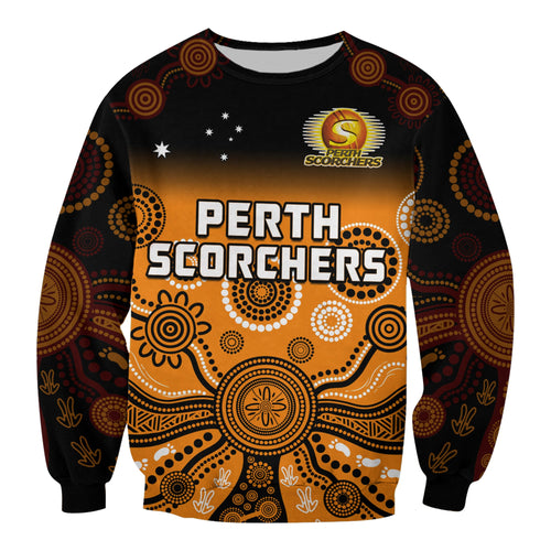 custom-text-and-number-perth-scorchers-sweatshirt-gradient-aboriginal-dot-painting