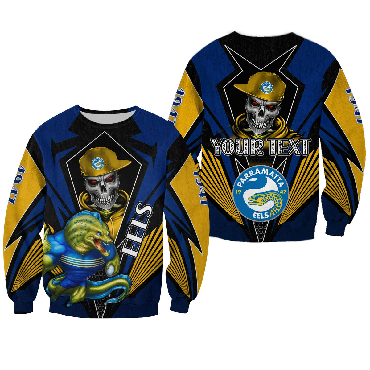 custom-personalised-eels-rugby-sweatshirt-mascot-parramatta-since-1947-cool-skull