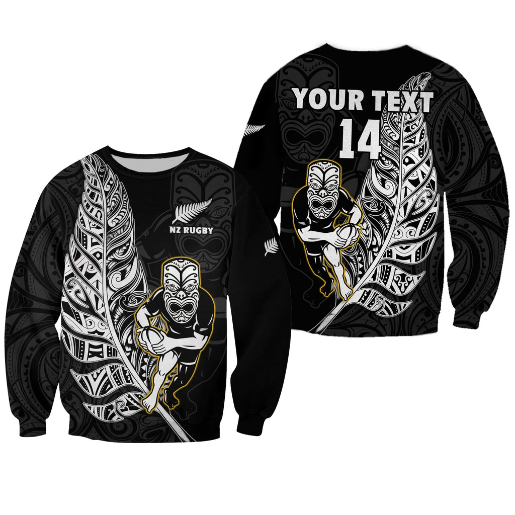 custom-text-and-number-new-zealand-silver-fern-rugby-sweatshirt-all-black-maori-version-black