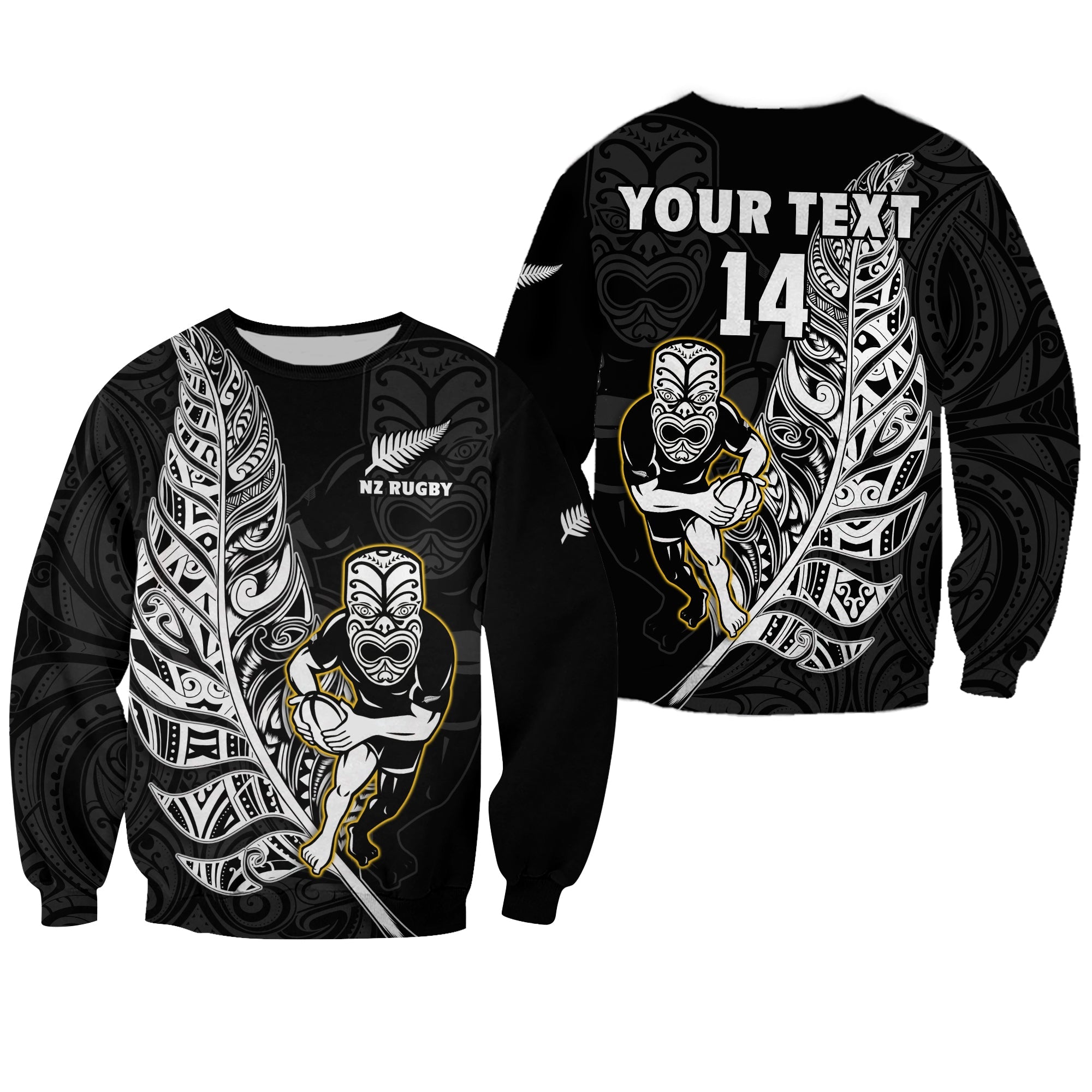 custom-text-and-number-new-zealand-silver-fern-rugby-sweatshirt-all-black-maori-version-black