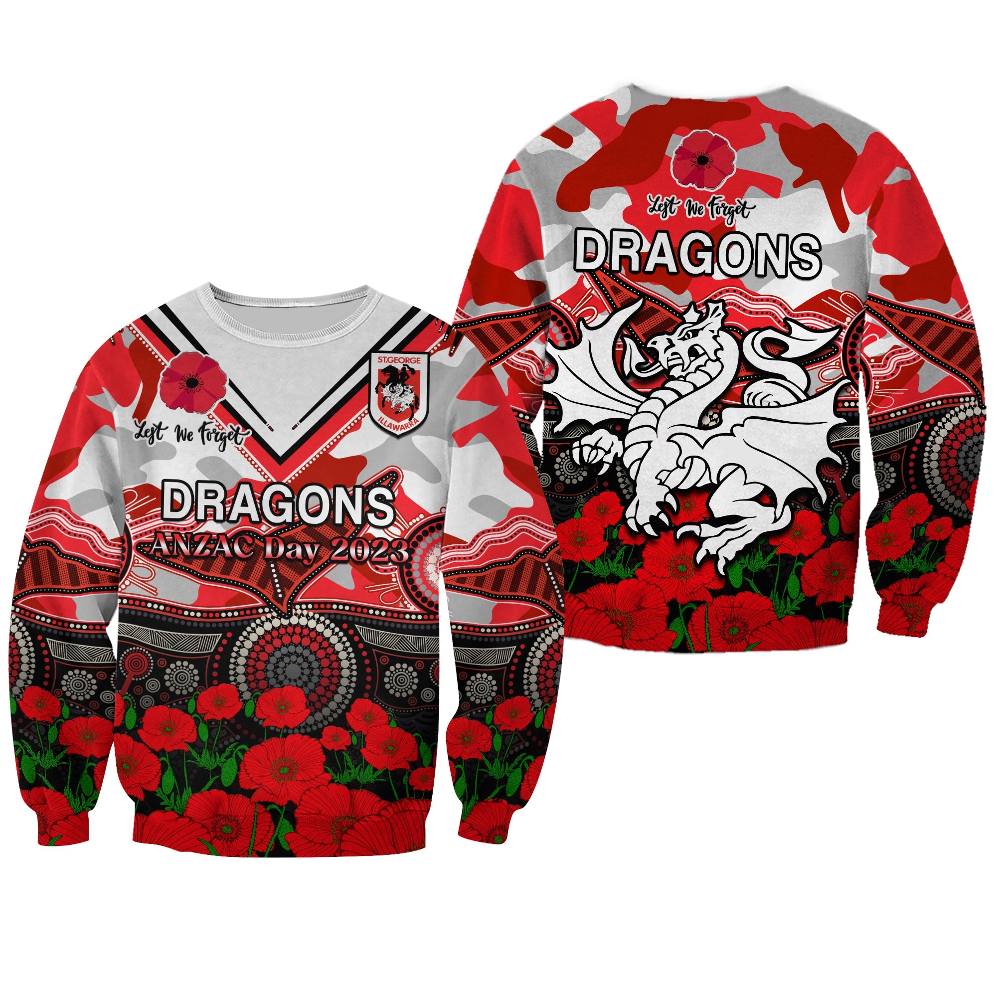 dragons-rugby-anzac-2023-sweatshirt-aboriginal-mix-poppy-lest-we-forget