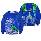 torres-strait-islands-sweatshirt-the-dhari-mix-aboriginal-turtle-version-blue
