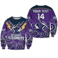 custom-text-and-number-melbourne-storm-rugby-sweatshirt-indigenous-boomerang-gradient-style