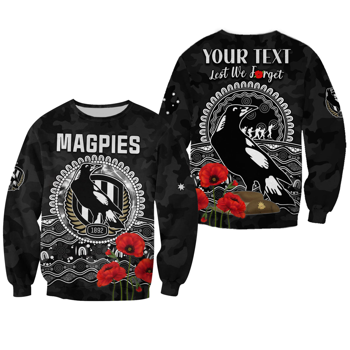 custom-personalised-magpies-football-anzac-day-sweatshirt-speical-poppy-mix-aboriginal