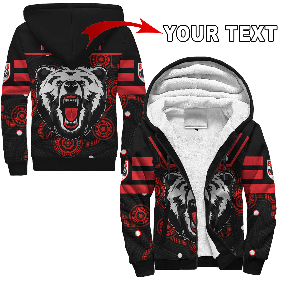 custom-personalised-the-bears-indigenous-sherpa-hoodie-go-north-sydney