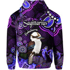 australian-astrology-zip-up-and-pullover-hoodie-sagittarius-kookaburra-zodiac-aboriginal-vibes-purple