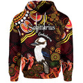 australian-astrology-zip-up-and-pullover-hoodie-sagittarius-kookaburra-zodiac-aboriginal-vibes-red