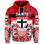 St Kilda Saints ANZAC Zip Up And Pullover Hoodie Indigenous Vibes LT8