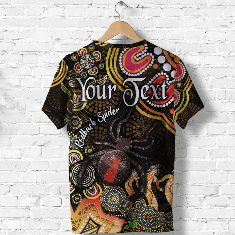 custom-personalised-australian-astrology-t-shirt-scorpio-redback-spider-zodiac-aboriginal-vibes-gold