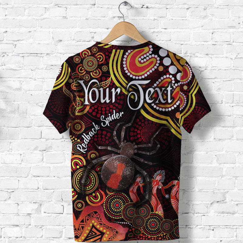 custom-personalised-australian-astrology-t-shirt-scorpio-redback-spider-zodiac-aboriginal-vibes-red