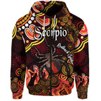 australian-astrology-zip-up-and-pullover-hoodie-scorpio-redback-spider-zodiac-aboriginal-vibes-red