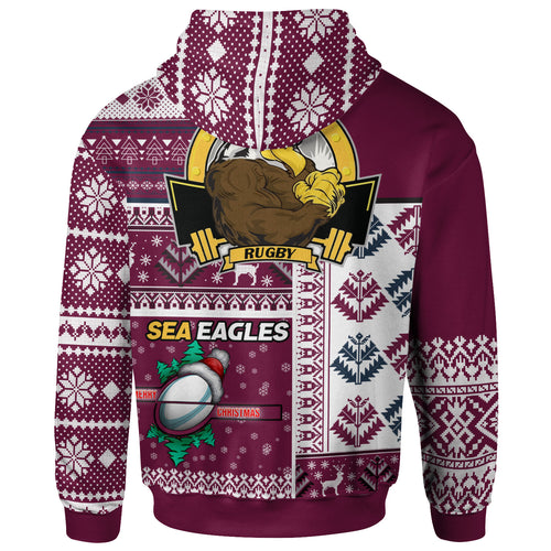 sea-eagles-rugby-hoodie-custom-christmas-snowflakes-sea-eagles-mascot-hoodie