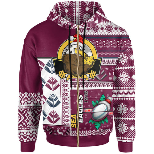 sea-eagles-rugby-hoodie-custom-christmas-snowflakes-sea-eagles-mascot-hoodie