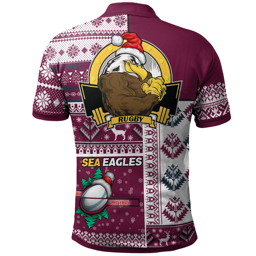 sea-eagles-rugby-polo-shirt-custom-christmas-snowflakes-sea-eagles-mascot-polo-shirt