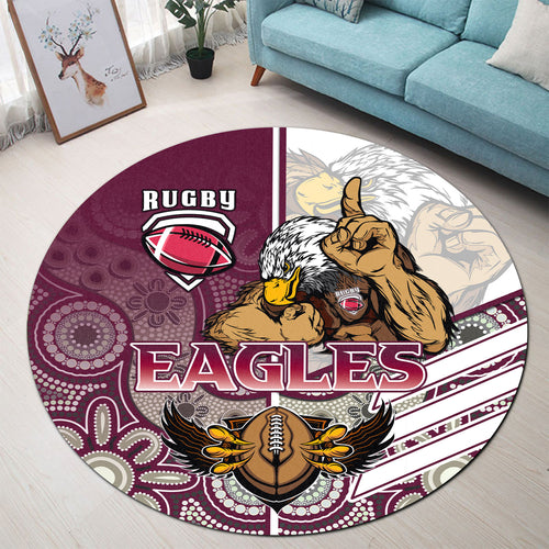 sea-eagles-rugby-round-rug-sea-eagles-rugby-ball-aboriginal-indigenous-sport-style-round-rug