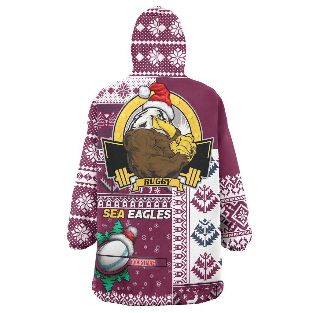 sea-eagles-rugby-snug-hoodie-custom-christmas-snowflakes-sea-eagles-mascot-wearable-blanket-hoodie