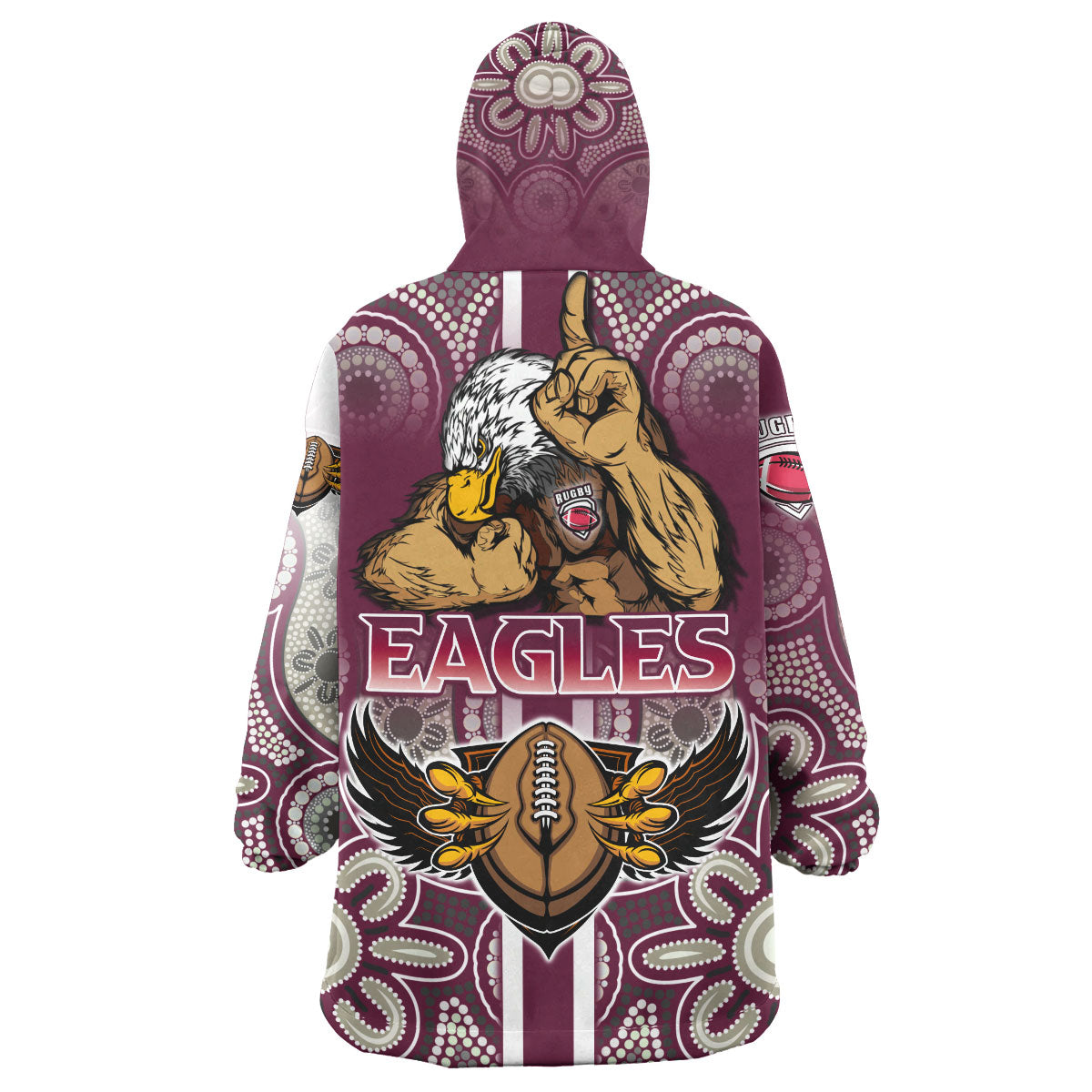 sea-eagles-rugby-snug-hoodie-custom-sea-eagles-rugby-ball-aboriginal-indigenous-sport-style-snug-oodie-blanket