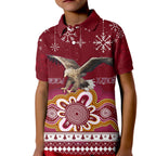 manly-sea-eagle-aboriginal-christmas-red-wings-kid-polo-shirt