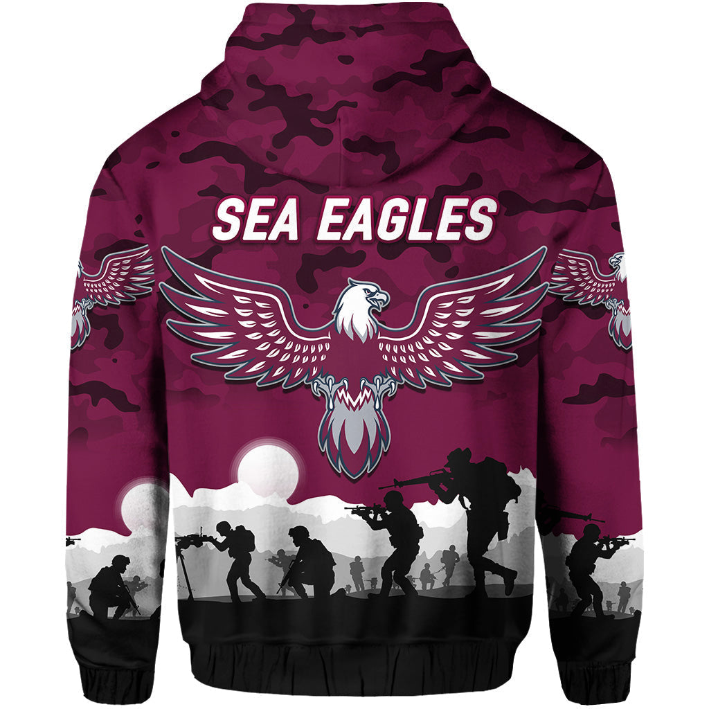 Manly Warringah Sea Eagles ANZAC 2022 Hoodie/ Zip Hoodie Simple Style LT8