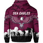 Manly Warringah Sea Eagles ANZAC 2022 Hoodie/ Zip Hoodie Simple Style LT8
